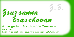 zsuzsanna braschovan business card